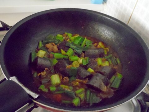 韓国スンデとねぎのカレー炒め